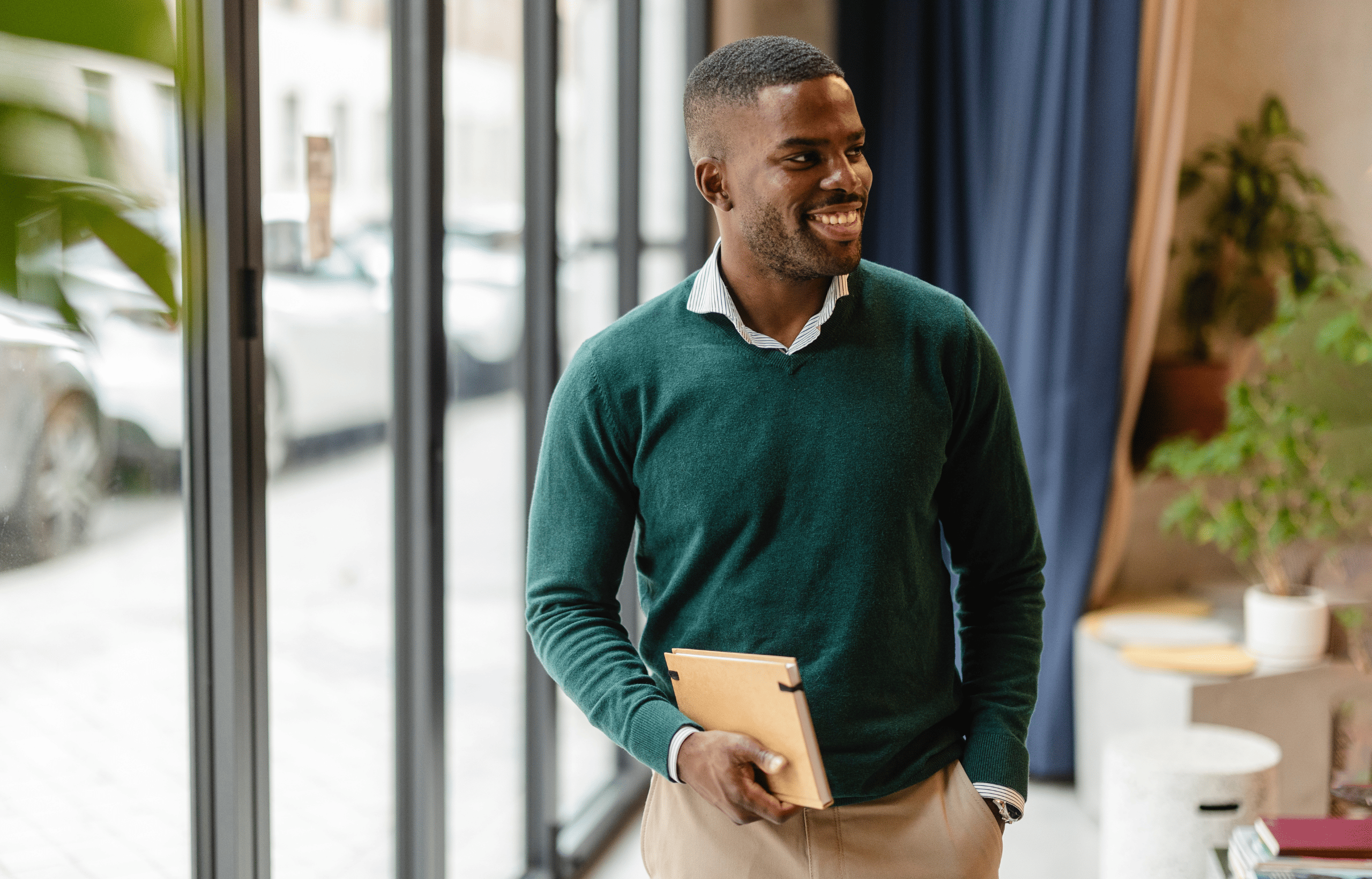 Business man på kontor.